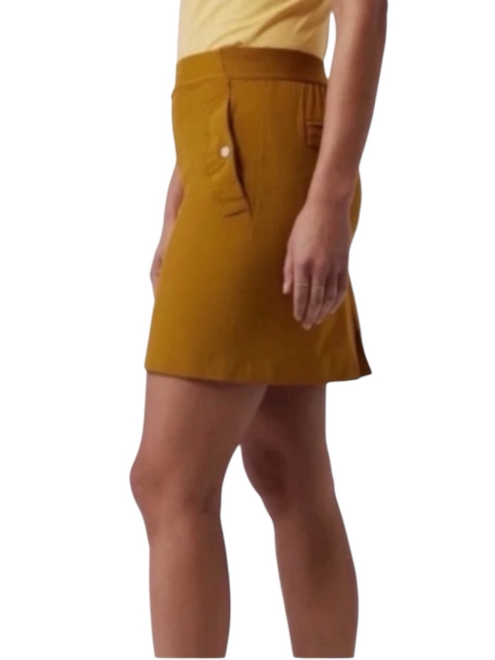 Athleta Mustard Yellow A-Line Mini Skort size 8